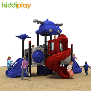 Children Outdoor Playground Amusement Equipment Big Slides Airport Series for Sale
