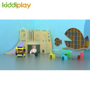 Happy Indoor Children Small Wooden Playground Soft House 