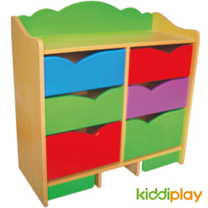 Kindergarten Classroom Train Design Children Toy Storage Cabinet