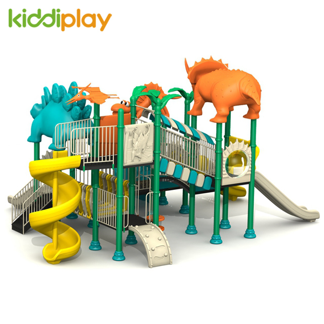 Plastic Children Dinosaur Series Outdoor Playground Slides for Sale