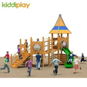 Wooden Outdoor Playground for Children Slide