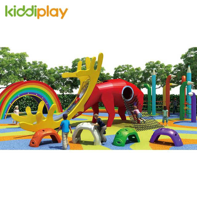 Best Quality Wooden Slide Outdoor Playground for Children Game