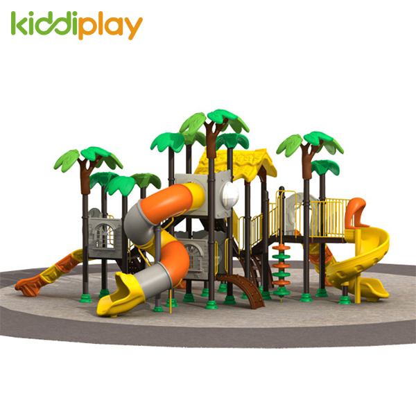 Amusement Park Equipment with Combined Slide
