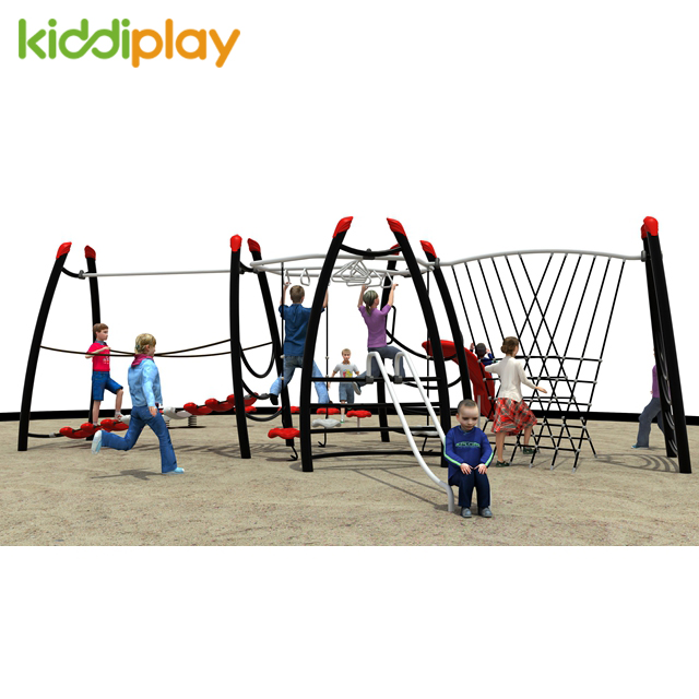 Children Rope Climbing Exercise Playground With Slide Sets