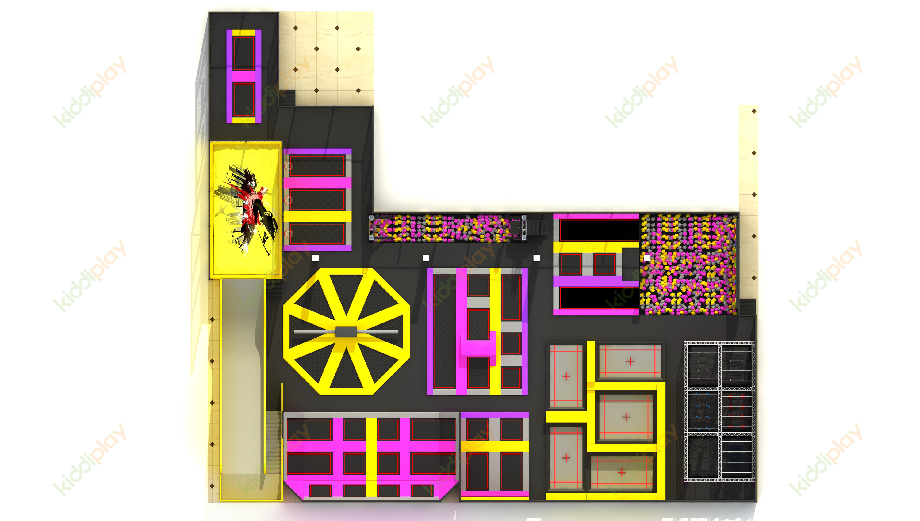 Kiddiplay Commercial Kid Indoor Trampoline Park