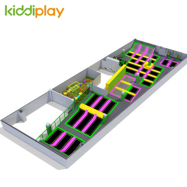 KD11040A Maze Trampoline Foam Pit Spider Wall Climbing Wall Jumping Trampoline Park Center 
