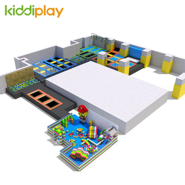 KD11060B HOT popular kids indoor playground trampoline park center