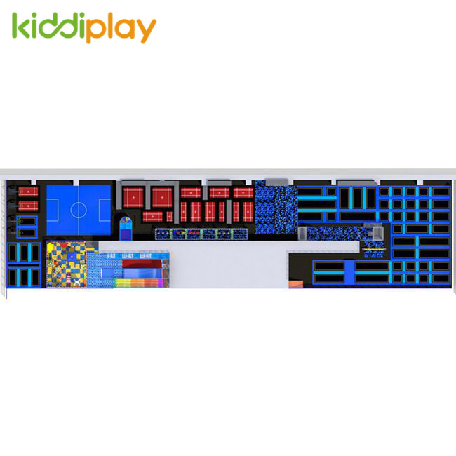 KD11057B Customized And Hot Trampoline Park According To Field 