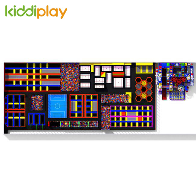 Latest Design Indoor Kids Adult Play Game Gymnastic Basketball Ground Trampoline Park