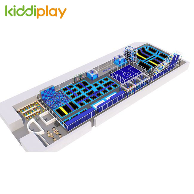 KD11074D Large Free And Professional Jumping Area And Rest Area Trampoline Park Center