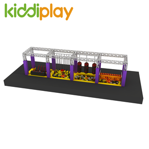 Commercial Kids Obstacle Course Equipment Trampoline Park Playground Ninji Warrior Course