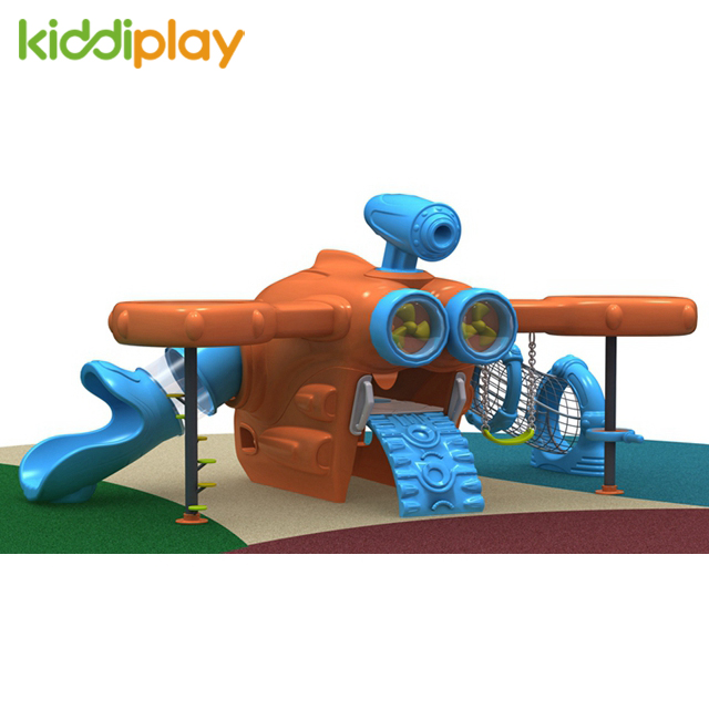 Children Game Outdoor Plastic Airport Slide And Swing