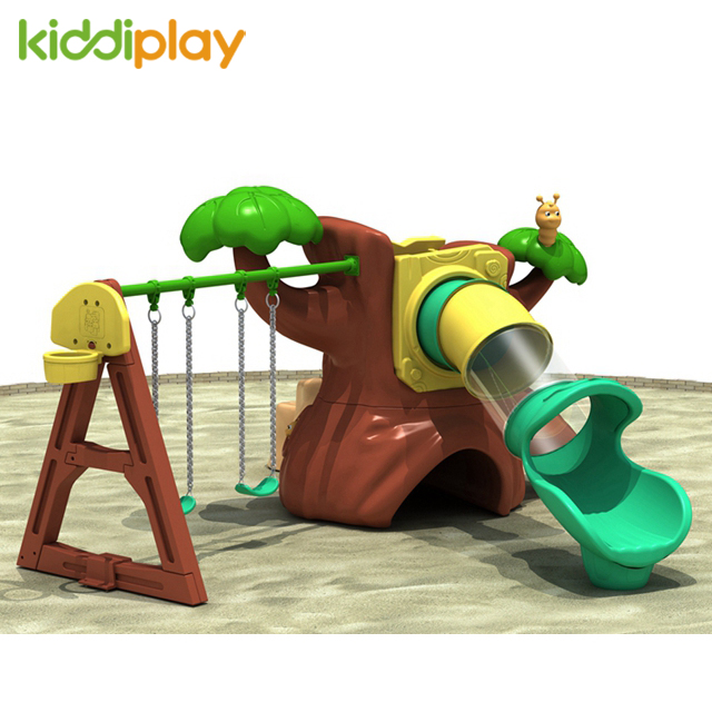 Simulation Plastic Warrior Tree Slide And Swing For Children 